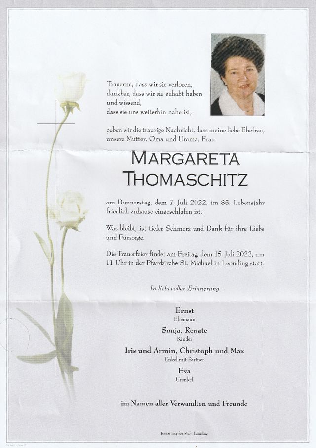 Margaretha Thomaschitz+